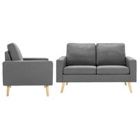 2 personers sofa stof lysegrå