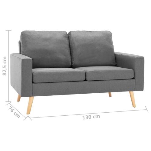 2 personers sofa stof lysegrå