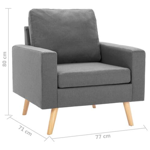 2 personers sofa stof lysegrå