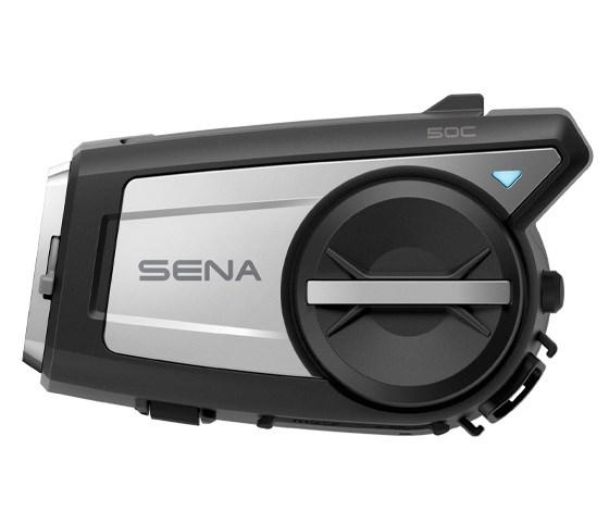 Trådløst motorcykel-intercom med kamera - SENA 50C, Bluetooth 5.0, sort billede