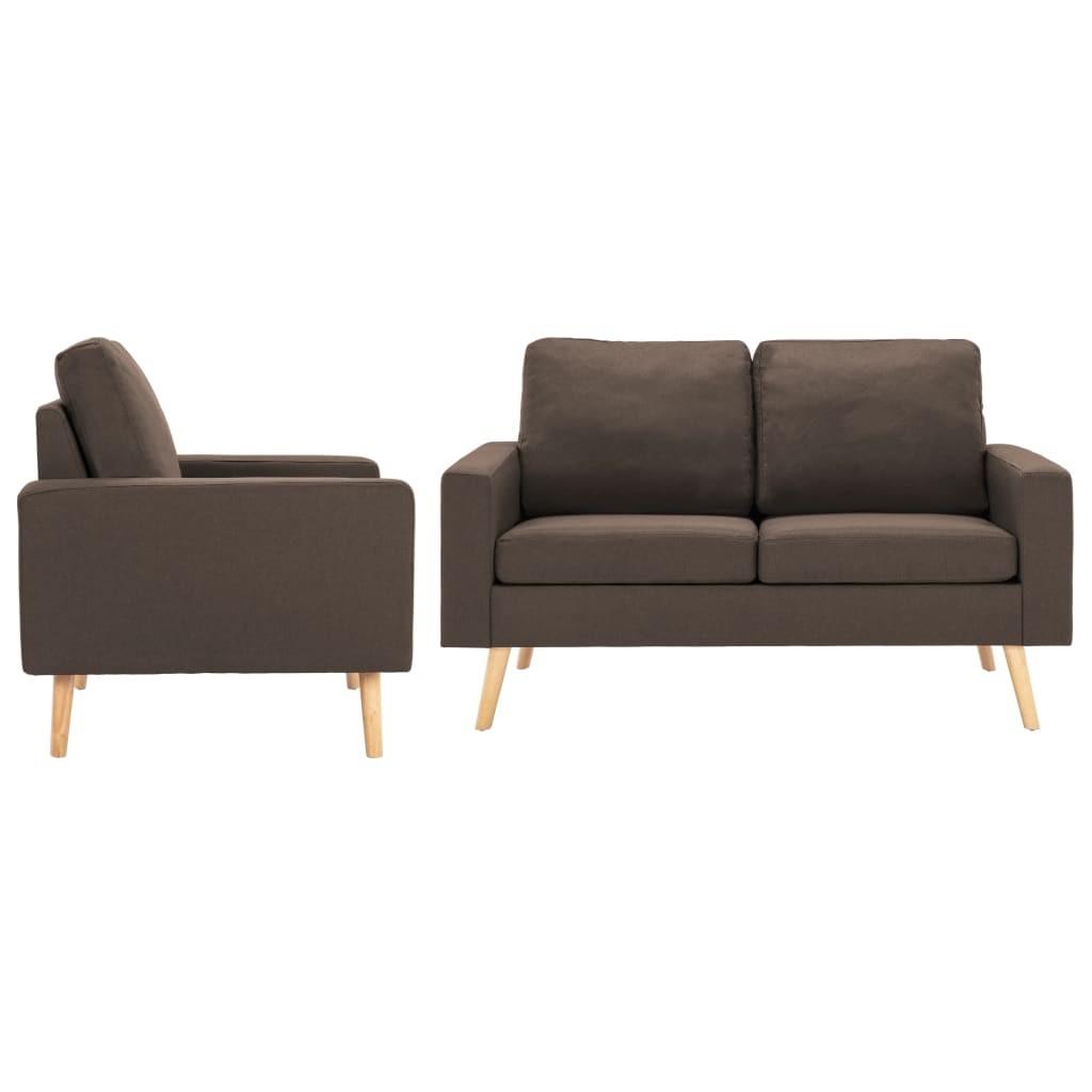 2 personers sofa stof brun
