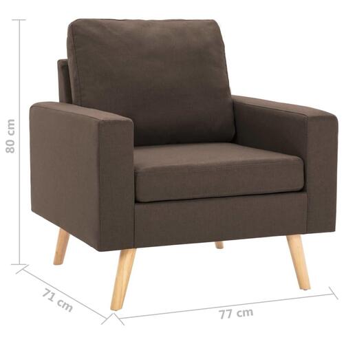 2 personers sofa stof brun