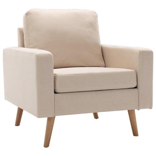 2 personers sofa stof cremefarvet