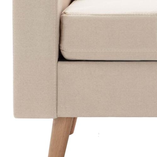 2 personers sofa stof cremefarvet