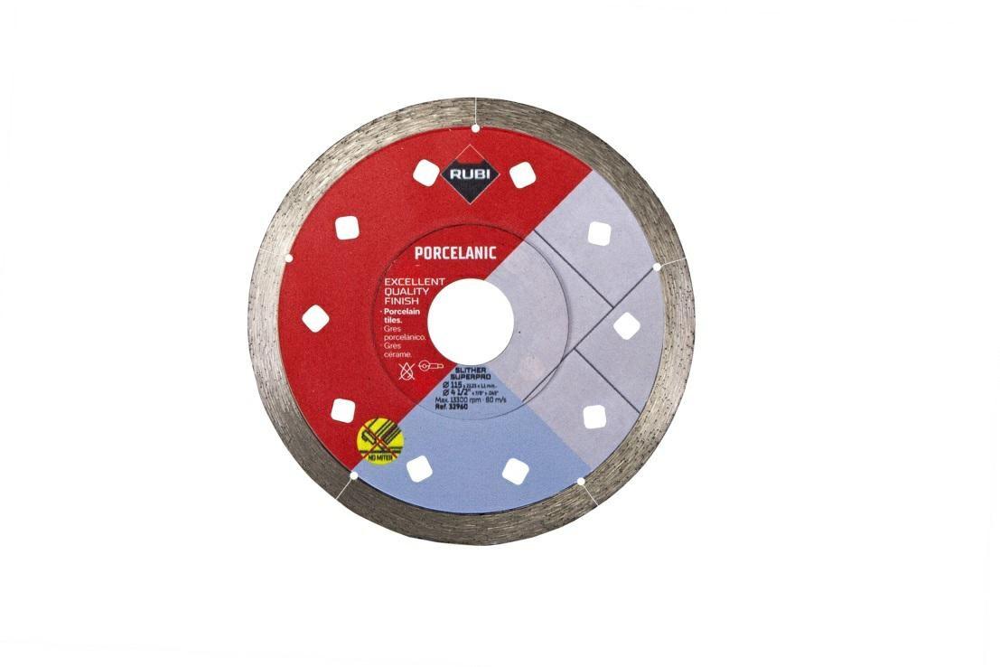 Diamantskive 125 mm RUBI SLITHER SuperPro til porcelæn billede