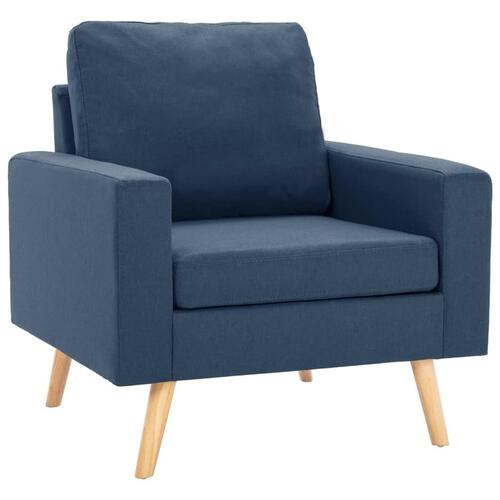 2 personers sofa stof blå