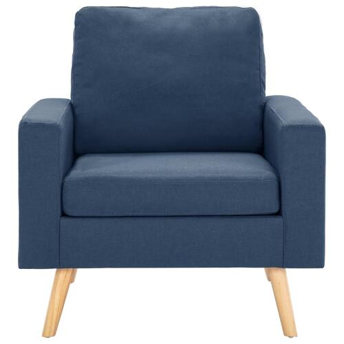 2 personers sofa stof blå