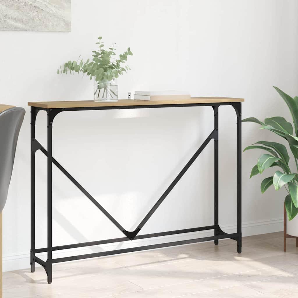 Konsolbord artisan eg 102 x 22,5 x 75 cm Konstrueret træ billede