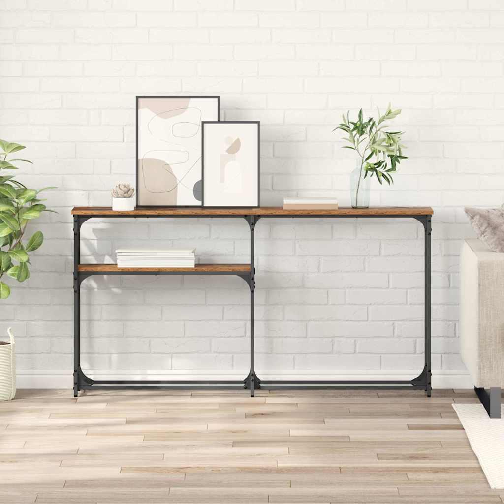 Konsolbord Gammelt træ 145x22.5x75cm Konstrueret træ billede