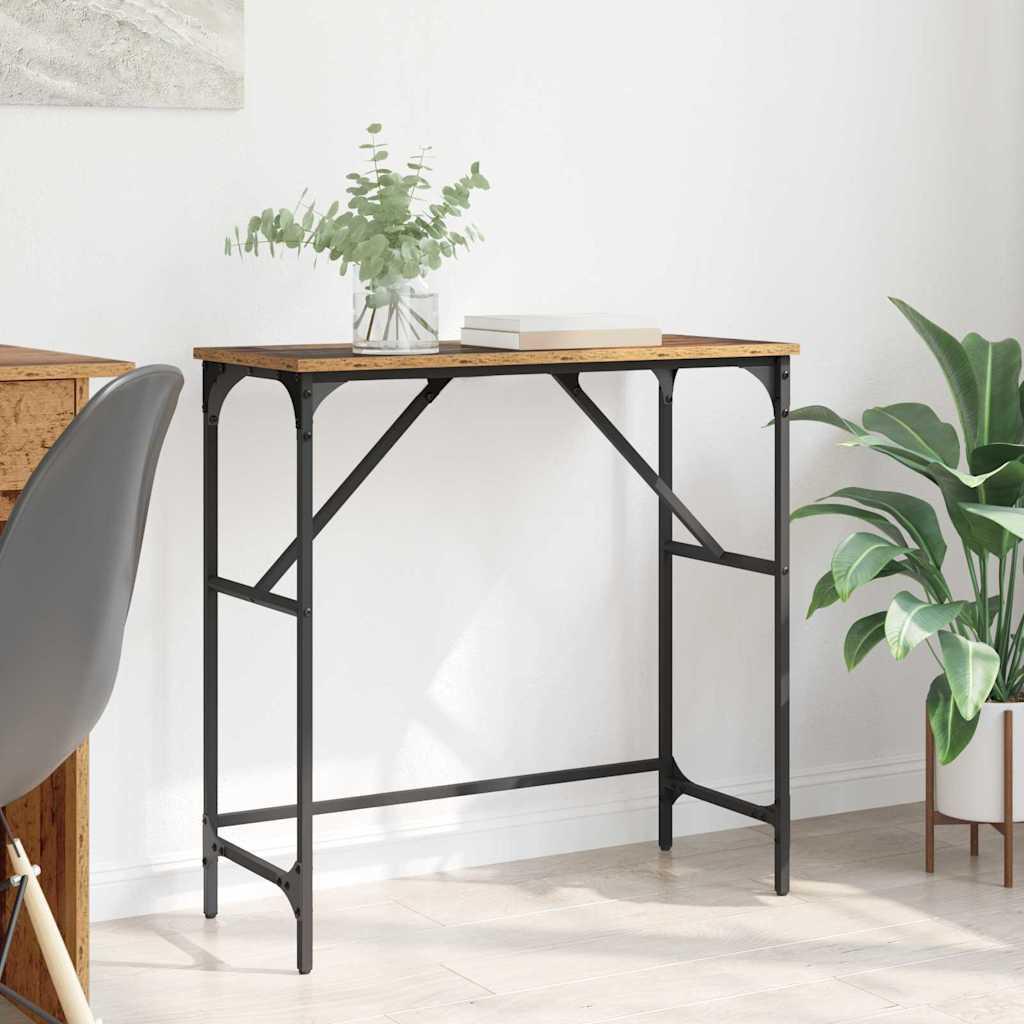 Konsolbord Gammelt træ 75 x 32 x 75 cm Konstrueret træ billede