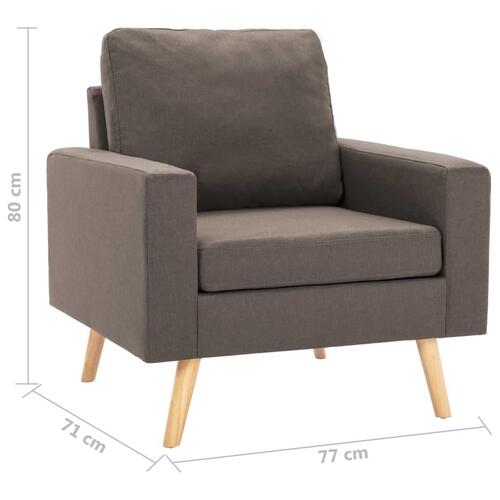 2 personers sofa stof gråbrun