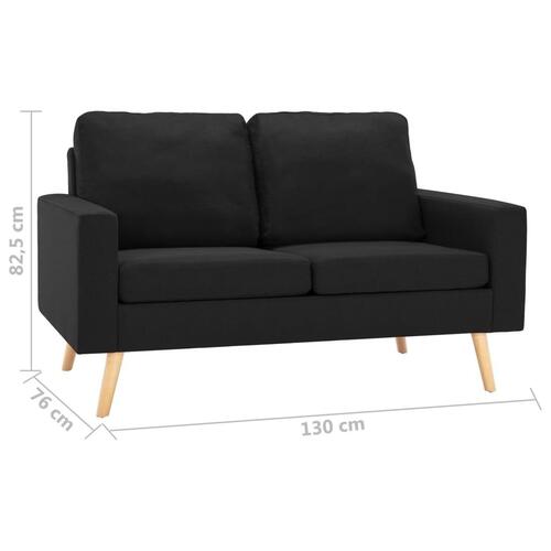 2 personers sofa stof sort