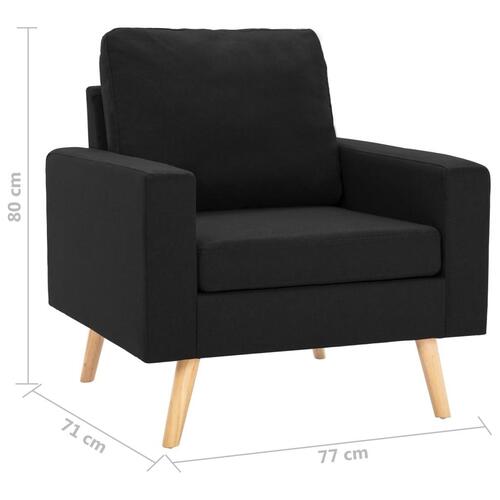 2 personers sofa stof sort