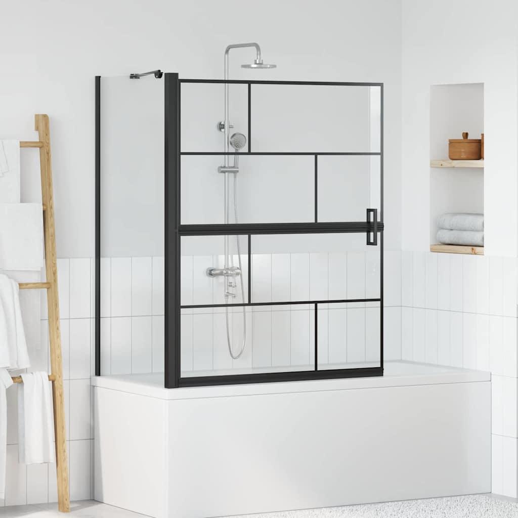 Bade Bruse skærm Sort og gennemsigtig 100 x 67 x 129.5 cm billede