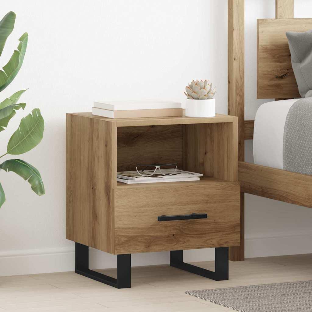 Natskab 2 stk artisan eg 40 x 35 x 47,5 cm Konstrueret træ billede