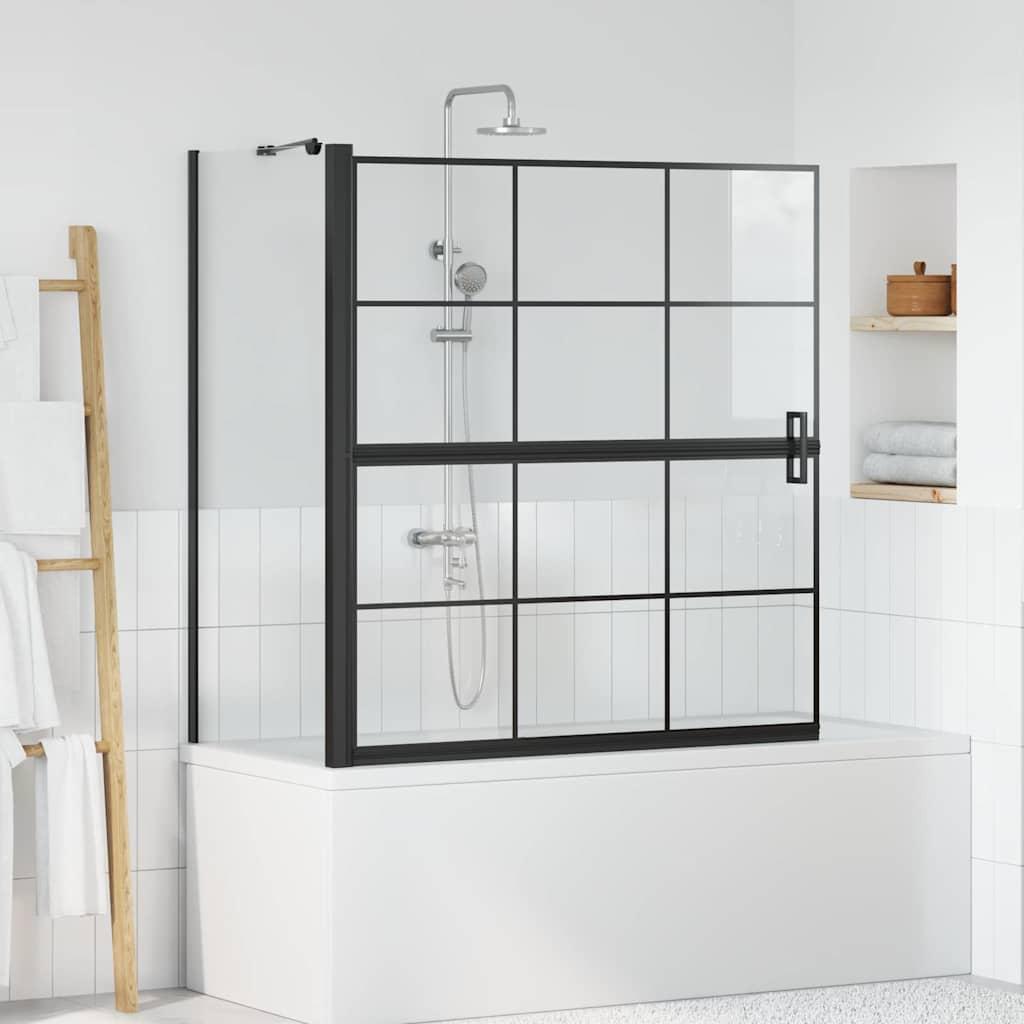 Bade Bruse skærm Sort og gennemsigtig 116 x 67 x 129.5 cm billede