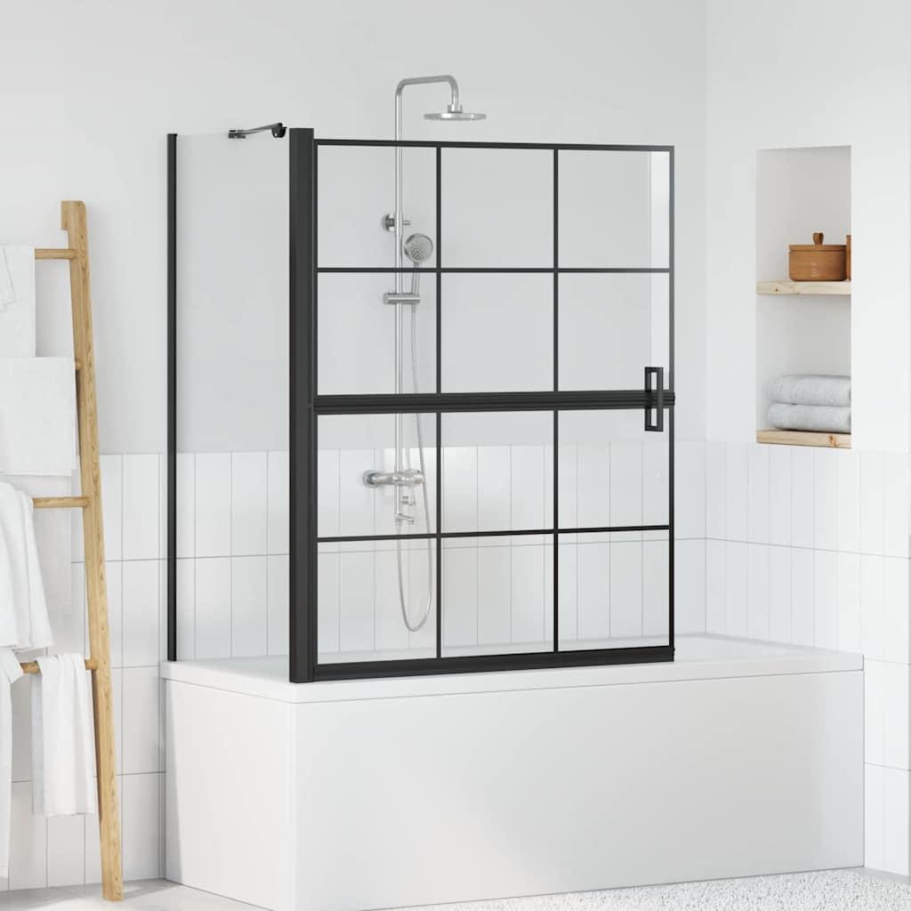 Bade Bruse skærm Sort og gennemsigtig 100 x 67 x 129.5 cm billede