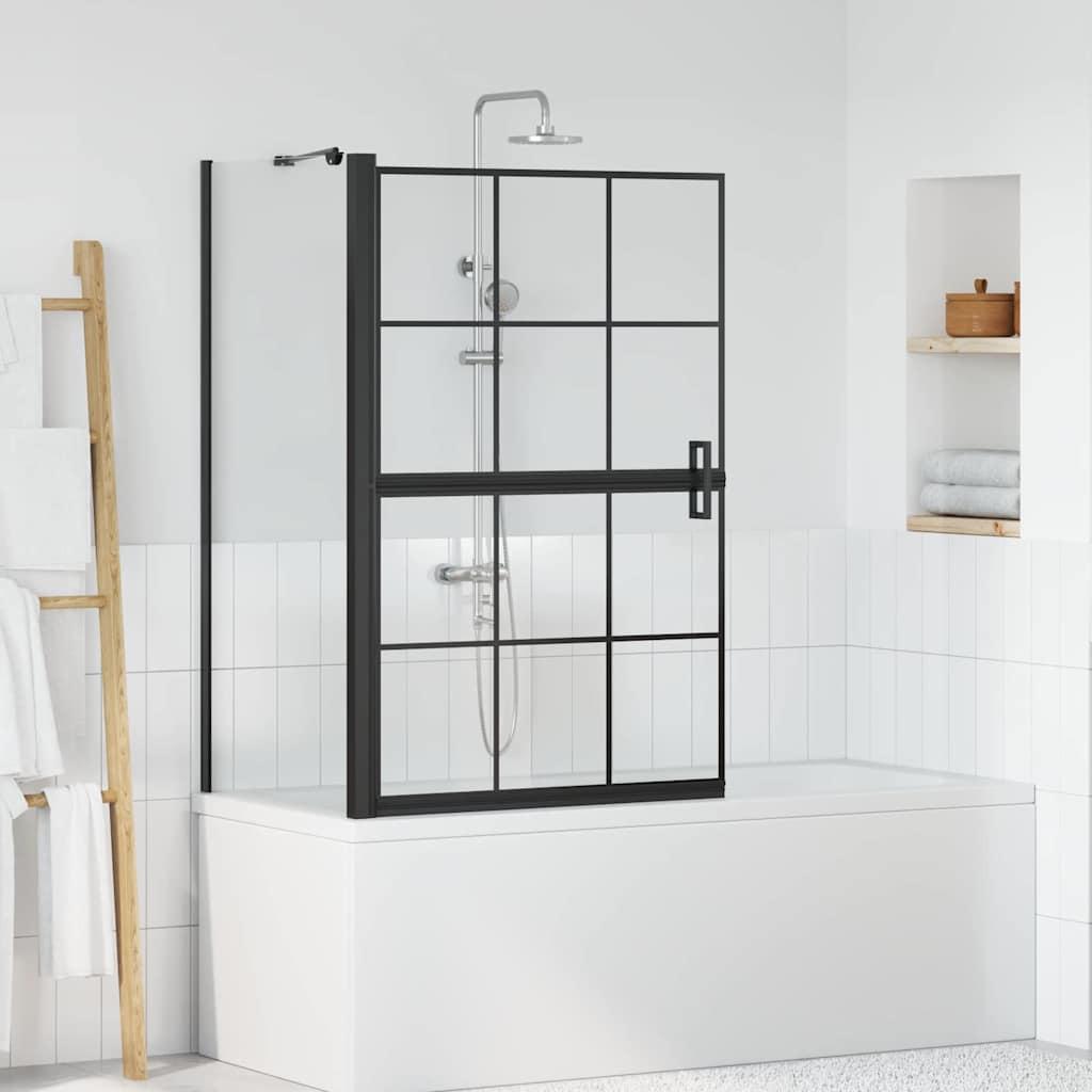 Bade Bruse skærm Sort og gennemsigtig 80 x 67 x 129.5 cm billede