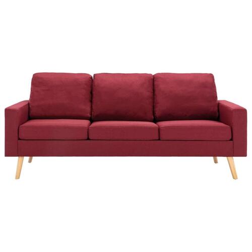 2 personers sofa stof vinrød