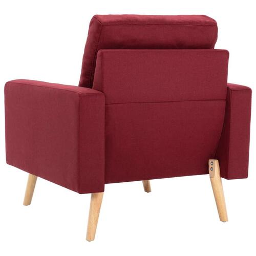 2 personers sofa stof vinrød