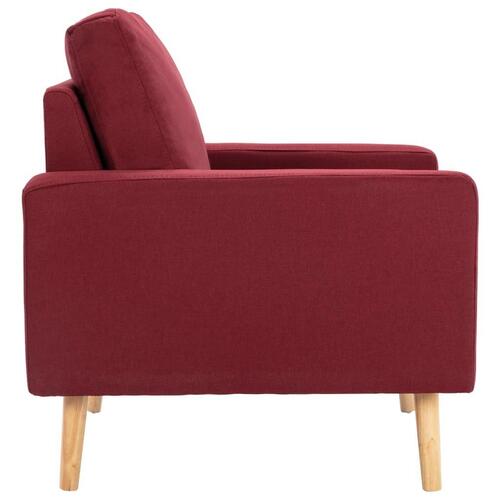 2 personers sofa stof vinrød