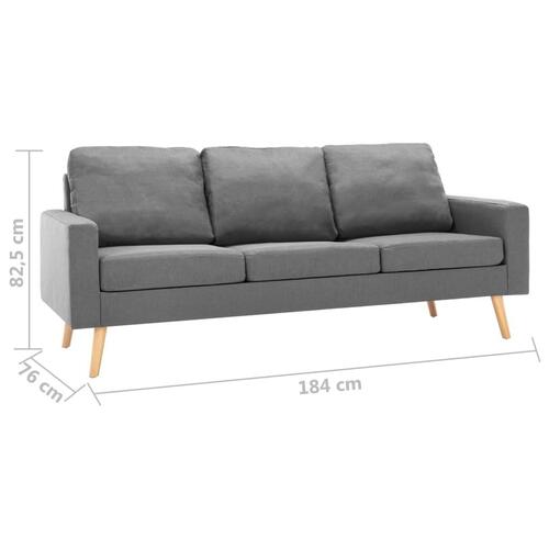 2 personers sofa stof lysegrå