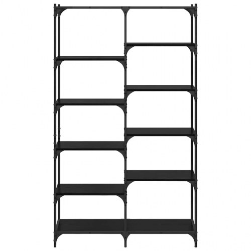 Bogreol med 9 hylder 100 x 32 x 170 cm - sort eg