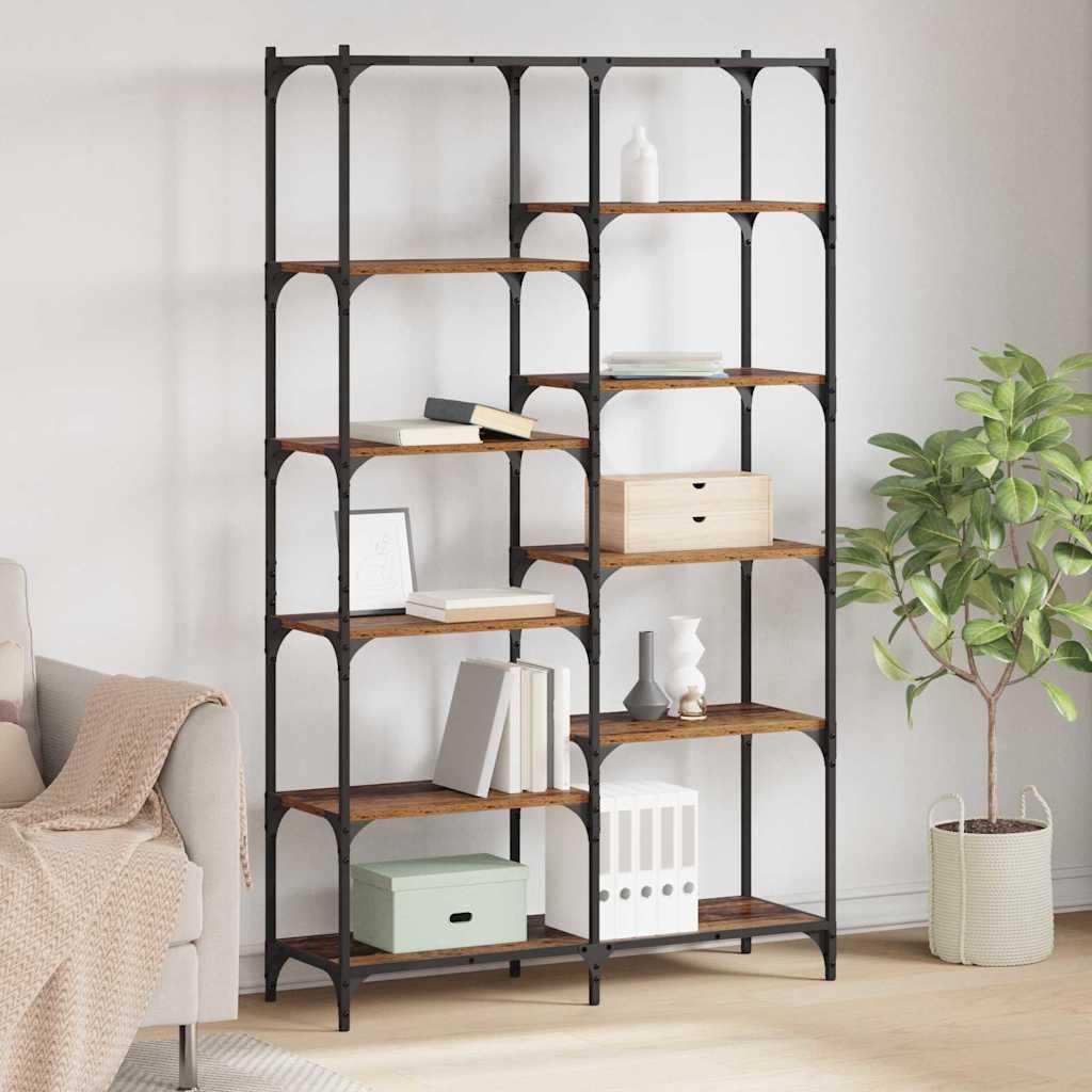 Bogreol Gammelt træ 100 x 32 x 170 cm Konstrueret træ billede