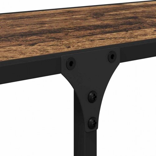 Bogreol 9 hylder - gammelt træ, 100 x 32 x 170 cm