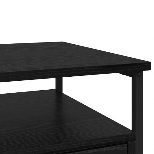 Sengeborde 2 stk. sort eg 40 x 42 x 55 cm