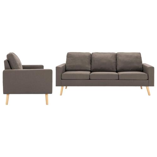 2 personers sofa stof gråbrun