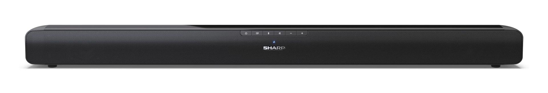 Sharp HT-SB100 - Lydbar - trådløs - Bluetooth 5.1 - blank sort (gitterfarve - sort skinnende finish)