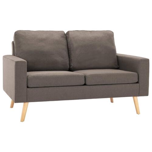 2 personers sofa stof gråbrun
