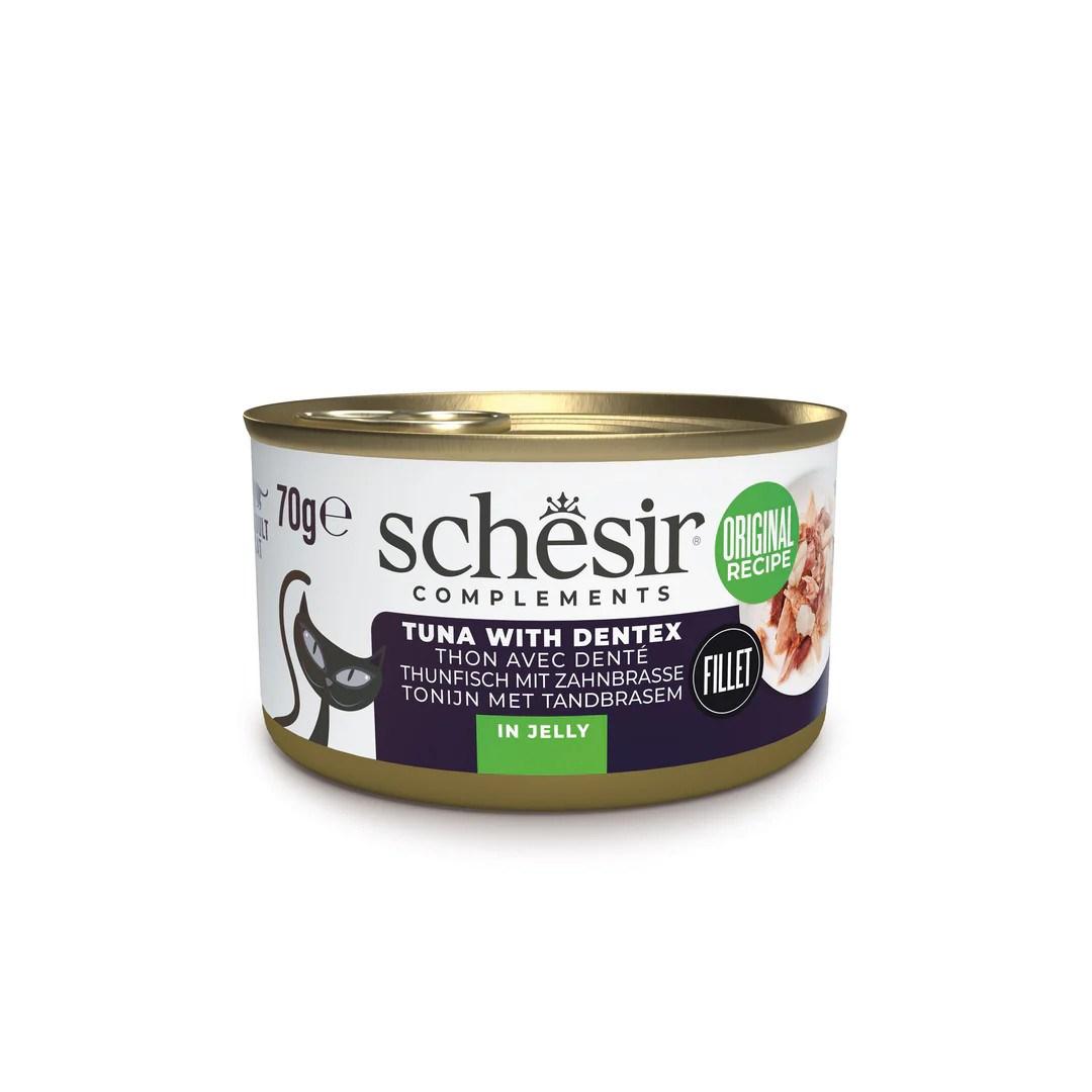 Vådfoder til kat - Schesir Oceanic Adult Tun med dentex, 70 g billede