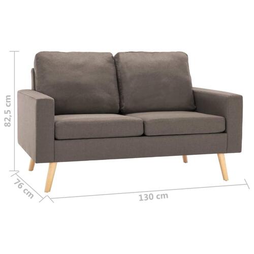 2 personers sofa stof gråbrun