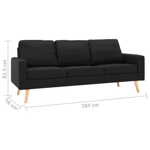 2 personers sofa stof sort
