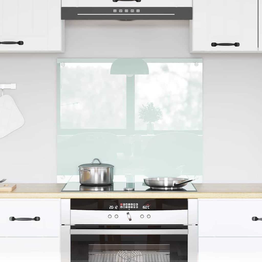 Køkken bagvæg Hvid 70 x 60 x 0.8 cm hærdet glas billede