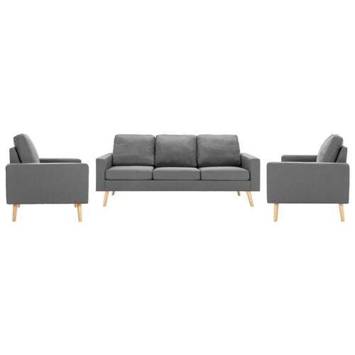 3 personers sofa stof lysegrå