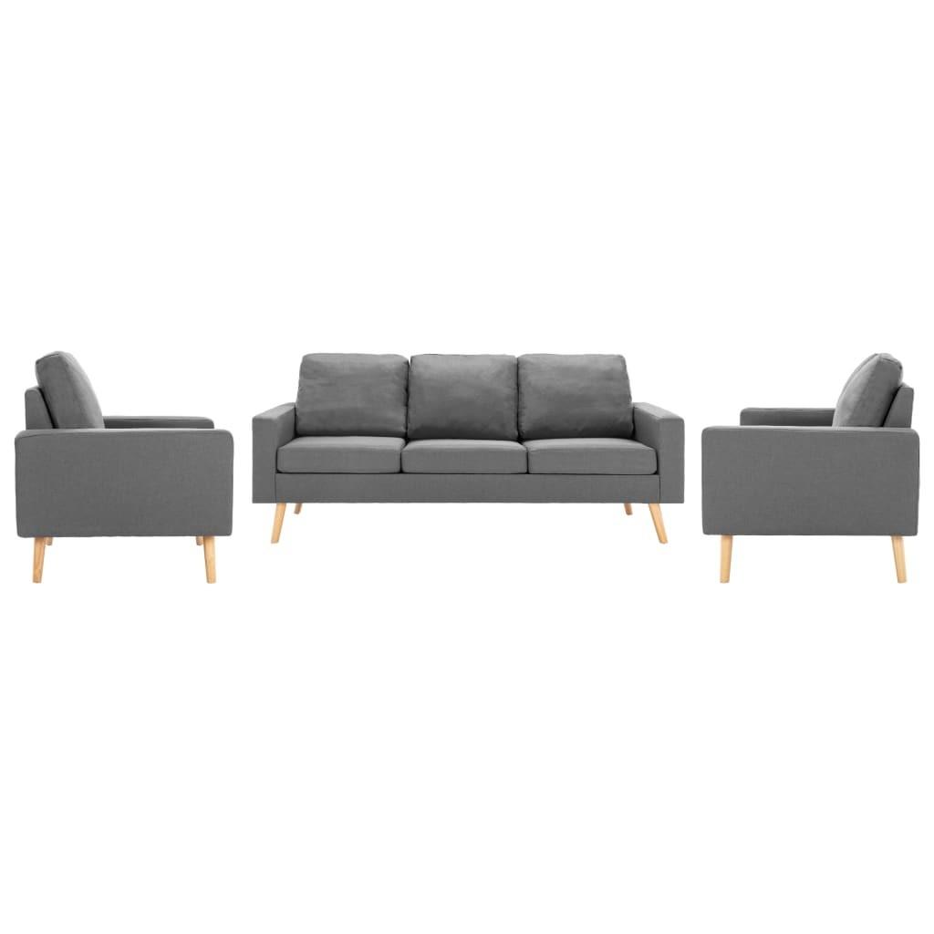3 personers sofa stof lysegrå