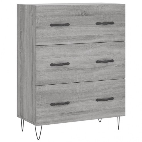 Højskab i konstrueret træ 69,5 x 34 x 180 cm grå sonoma-eg