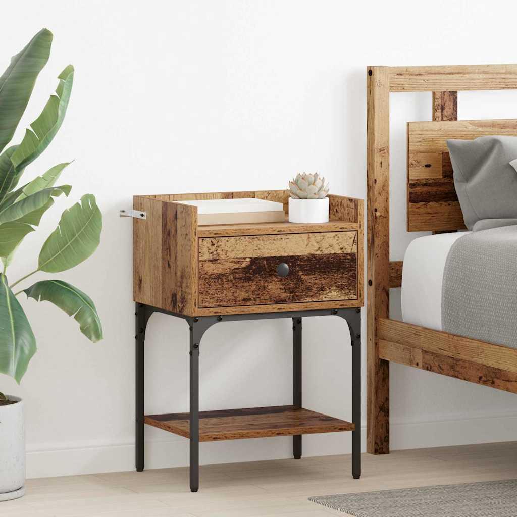 Sengebord Gammelt træ 40 x 29 x 60 cm Konstrueret træ billede