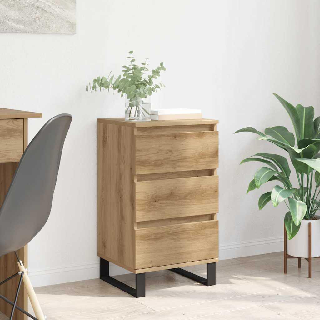 Sidebord med skuffe artisan eg Konstrueret træ billede