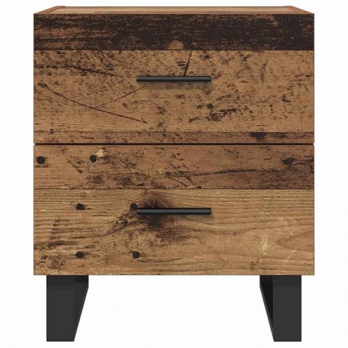 Natskabe 2 stk. gammelt træ og sort - 40 x 35 x 47,5 cm