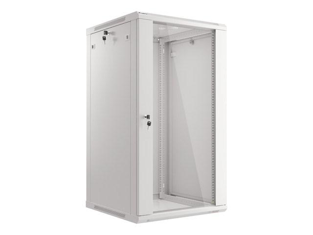 19" vægskab 22U - Lanberg, grå (600×600 mm) billede