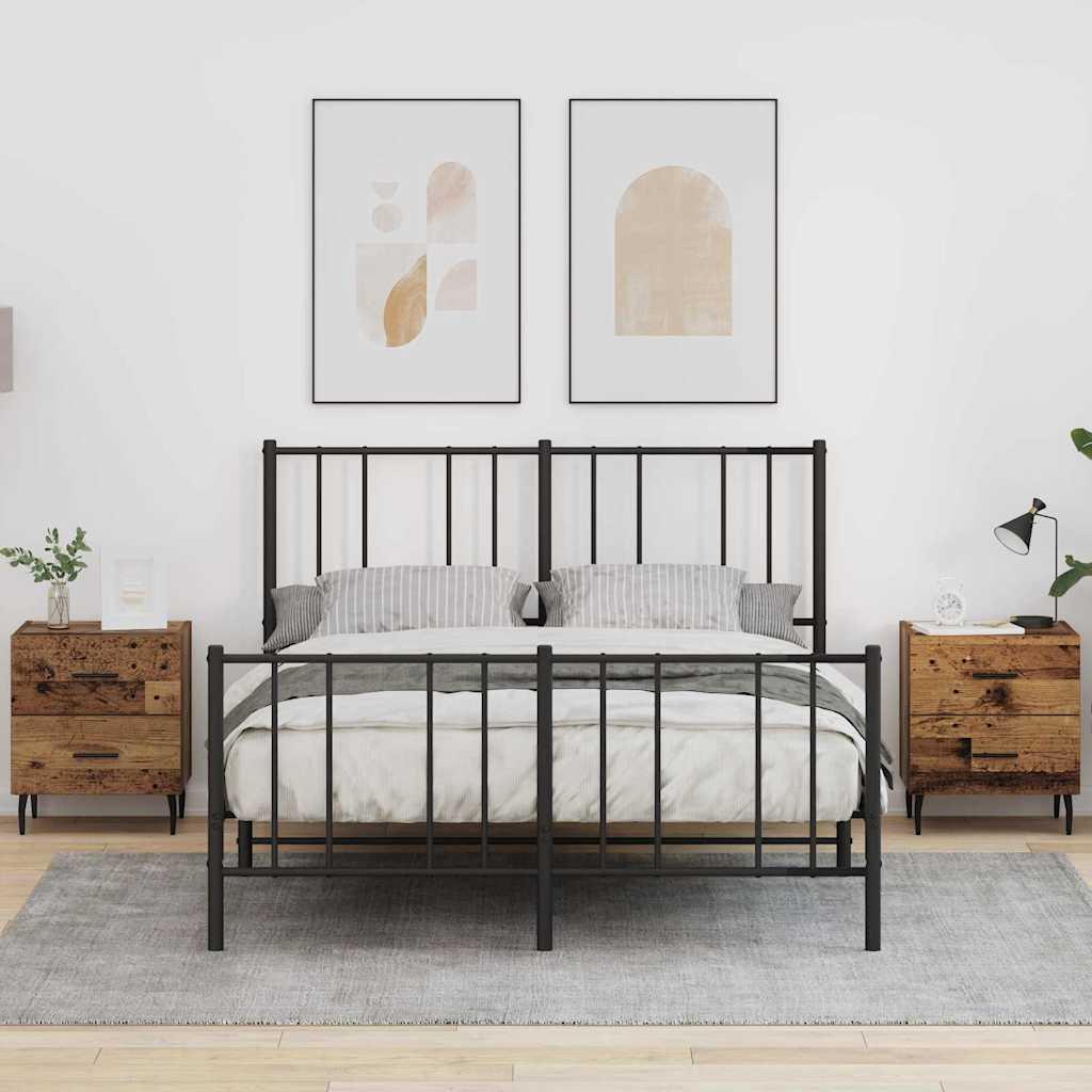 Natskab 2 stk Gammelt træ 40 x 35 x 47,5 cm Konstrueret træ billede