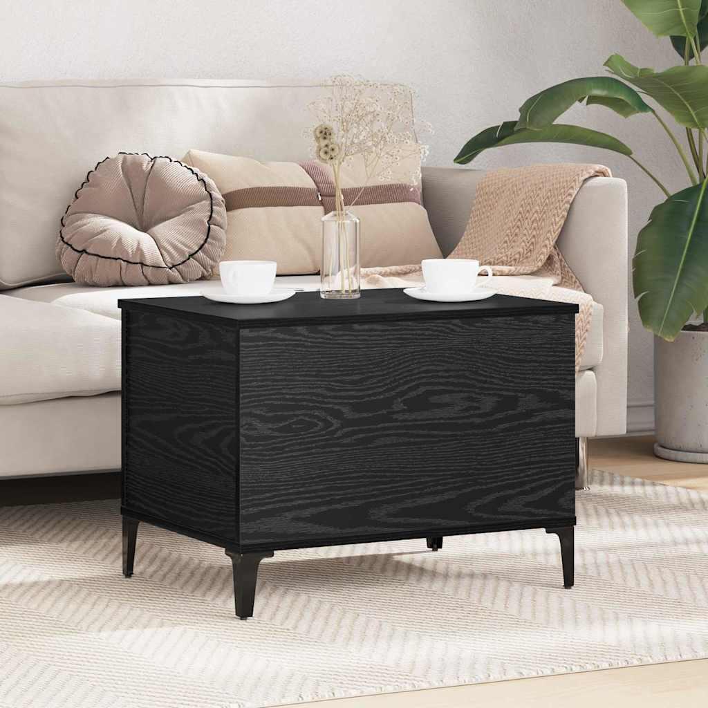 Sofabord Sort eg 60 x 44,5 x 45 cm Konstrueret træ billede