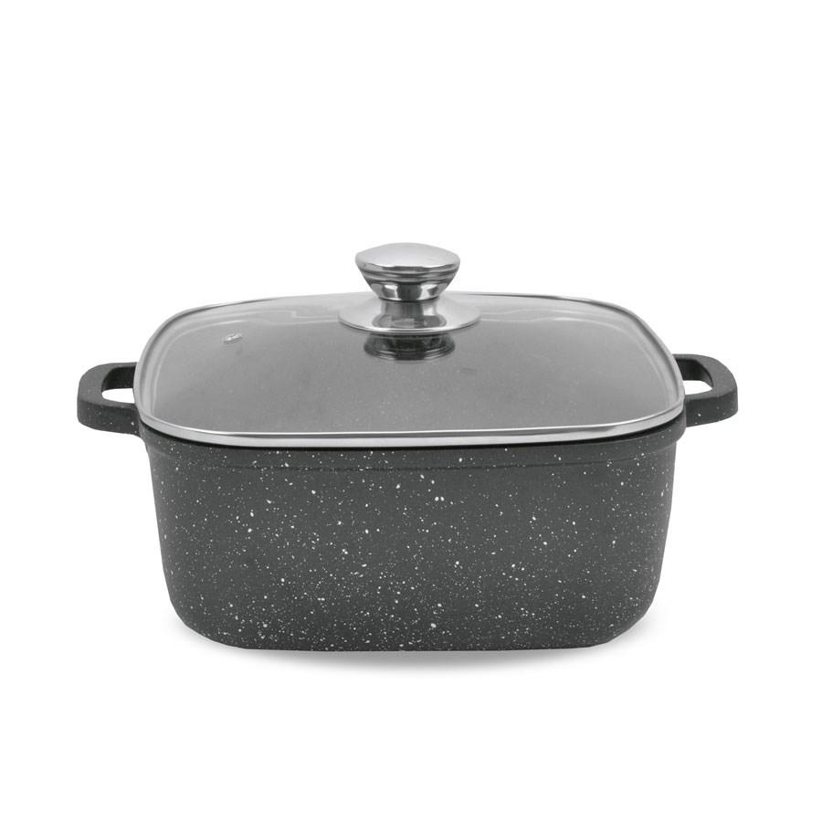 Gryde med låg 28 cm - Maestro, 8 l, sort billede