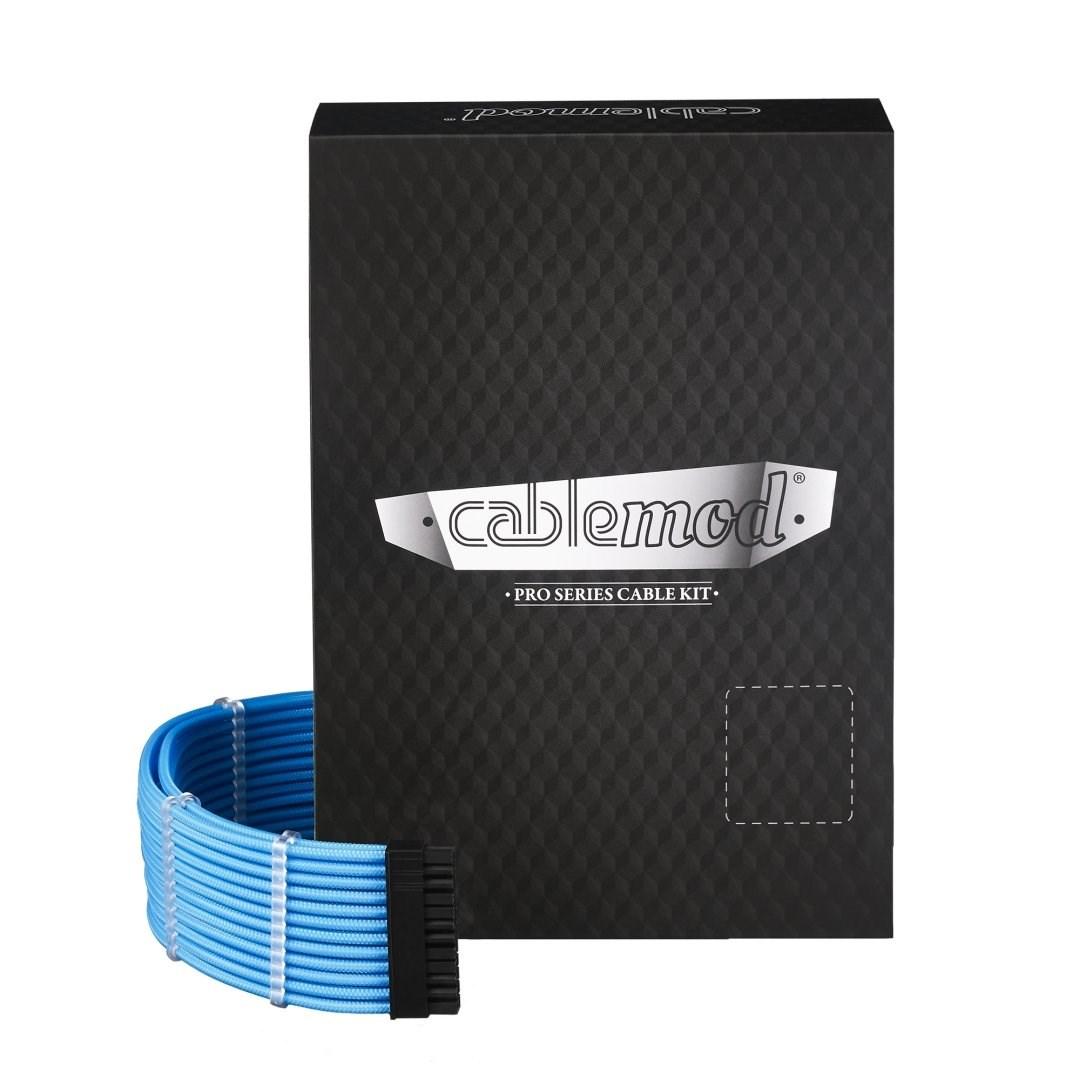 Sleevede strømforsyningskabler - CableMod Pro Series, blå billede