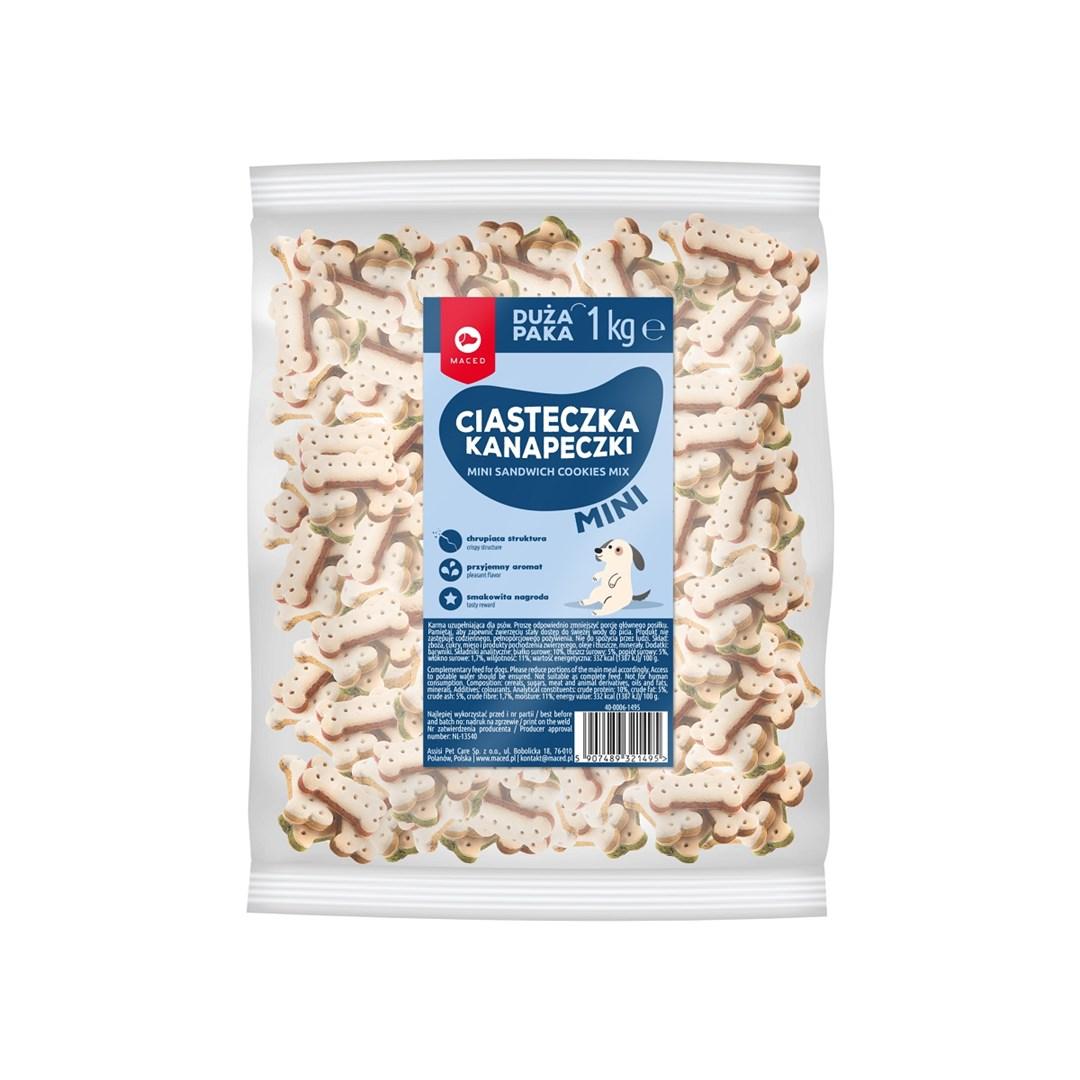 Hundegodbidder MACED Cube Cookies Mini Mix – 1 kg billede