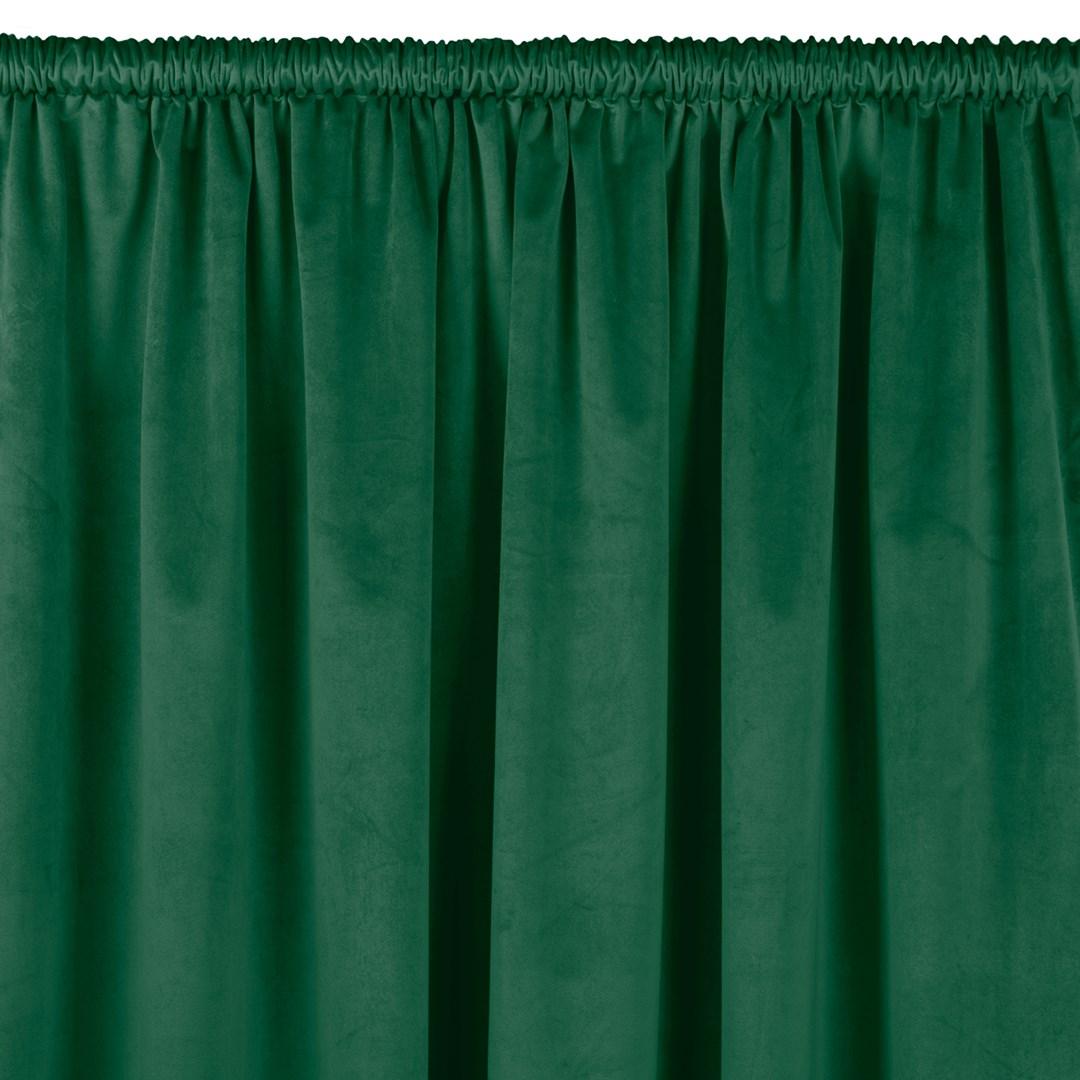 Mørklægningsgardin fløjl 135x300 cm - flaskegrøn, klassisk tunnel 5 cm, HOMEDE VILA billede